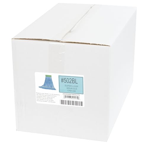 Boardwalk Super Loop Wet Mop Head Medium Blue 12Carton