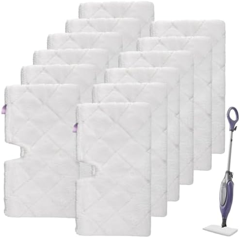 Sgizoku Steam Mop Pads 12Pack for Shark Mop Compatibility