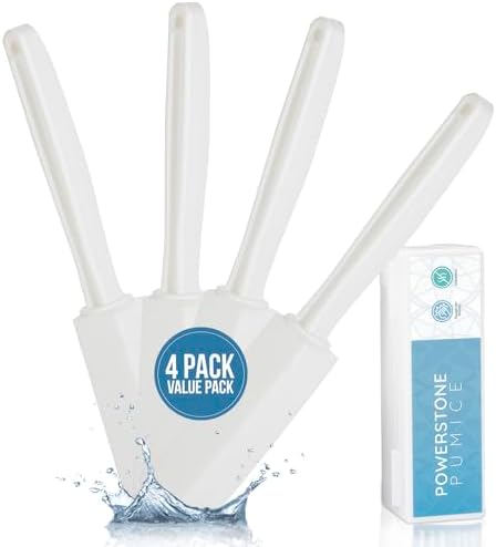 Powerstone Pumice Stone Toilet Cleaner 4 Pack with Storage Case