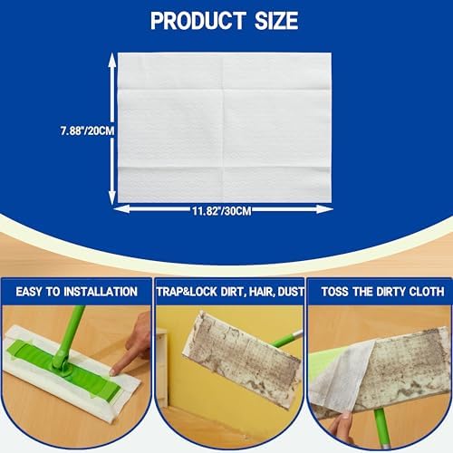 Peachicha Dry Sweeping Cloths Refills for Swiffer 80 Count Pack