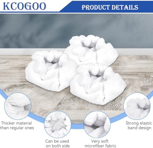 Small Microfiber Triangular Bonnet for Dupray Steam Mop - 8 Pack