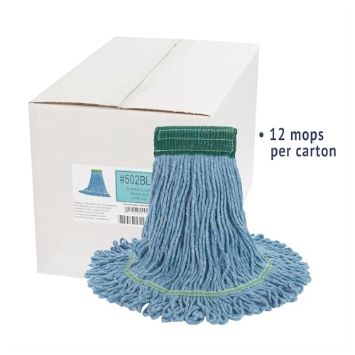 Boardwalk Super Loop Wet Mop Head Medium Blue 12Carton
