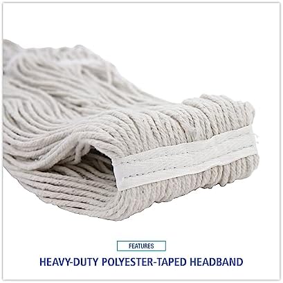Boardwalk BWK424CEA 24 oz Cotton Pro Loop Wet Mop Head - White