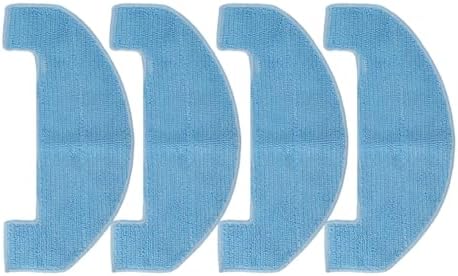 CRIDENG 4Pc Microfiber Mop Cloth Kit for Mova E10 Robot Vacuum
