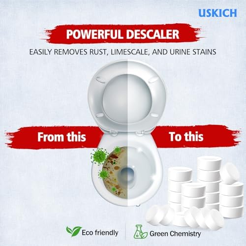 USKICH Toilet Bowl Cleaner 40 Pack with Bleach