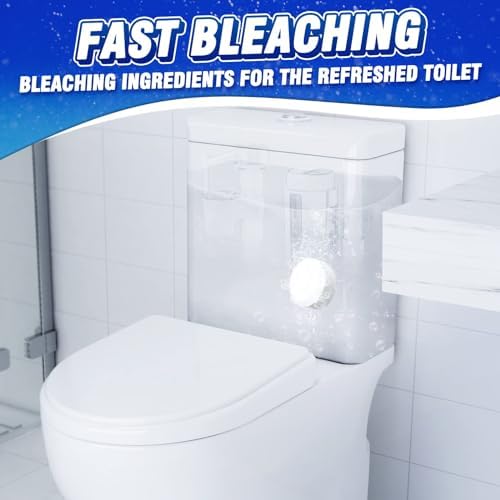 Vacplus Toilet Bowl Cleaners - 12 Pack Bleach Tablets Automatic Descaling and Deodorizing