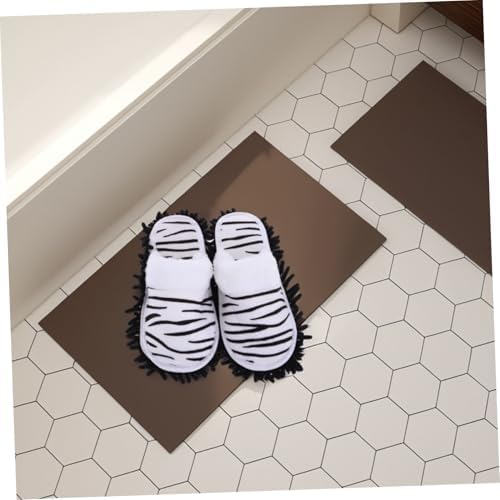 Ipetboom 1pair Cleaning Slippers with Detachable Mop Soles