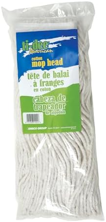 Emsco Group Replacement Cotton Mophead 20 Cut 4 Ply 15 Oz White