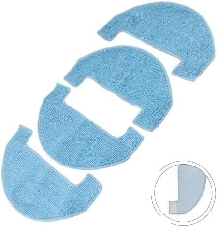 CRIDENG 4Pc Microfiber Mop Cloth Kit for Mova E10 Robot Vacuum