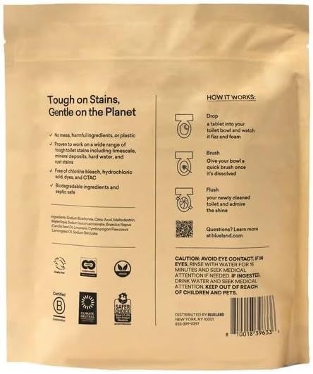 BLUELAND Toilet Bowl Cleaner Refills - Lemon Cedar 30 Tablets