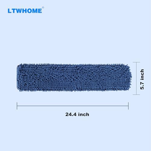 LTWHOME 24 Inch Microfiber Chenille Replacement Mop Pads Pack of 6