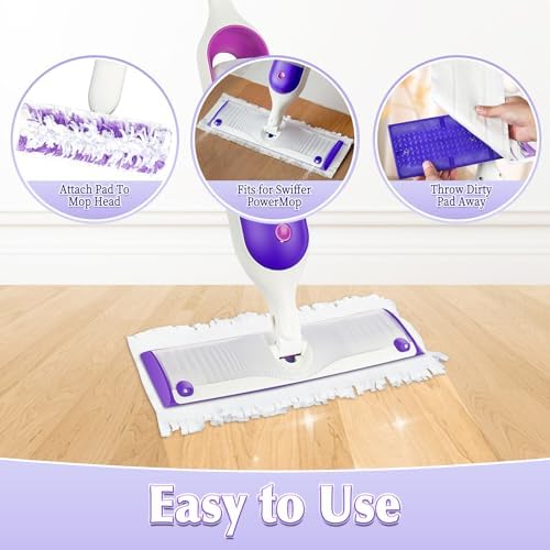 Hofosi 12 Pack Swiffer Power Mop Pad Replacement