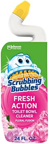 Scrubbing Bubbles Toilet Bowl Cleaning Gel 24oz Non-Bleach Floral Fusion Scent