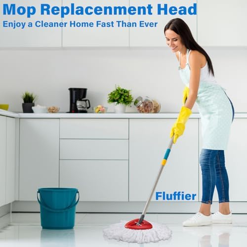 CDYJLDY 6-Pack Spin Mop Replacement Heads