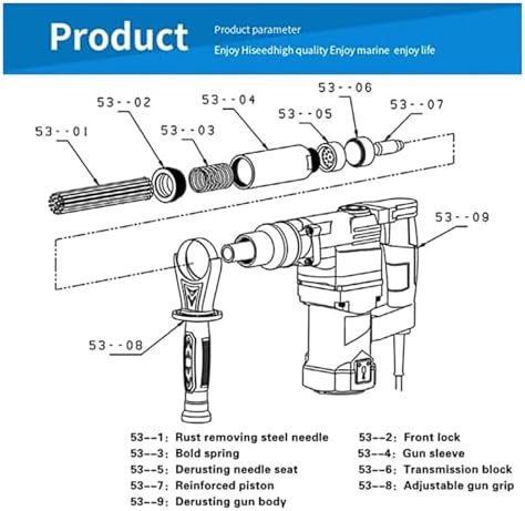 Electric Needle Derusting Gun for Rust and Welding Slag Removal