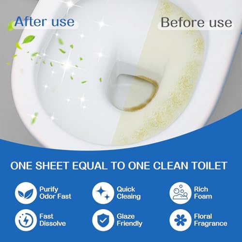 YUCO Toilet Cleaner Sheets 60 Washes No Splashes Fresh Scent