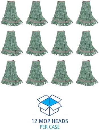 Boardwalk BWK503GNNB Premium Cotton Mop Head - Large Green 12Carton