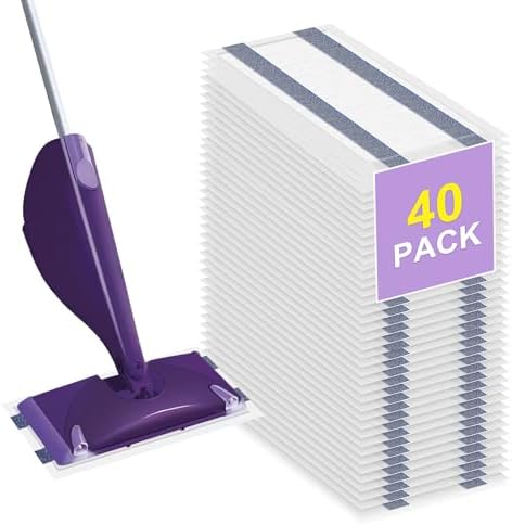 40 Pack WetJet Mop Pad Refills for Multi-Surface Cleaning