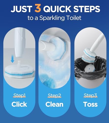 Caspeak 64 Count Toilet Wand Refills with 5X Cleaning Power