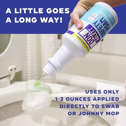 Don Aslett Toilet Bowl Cleaner Set with 14 Handle and Safety Foam