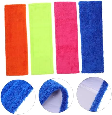 4pcs Coral Fleece Mop Pads Washable Reusable