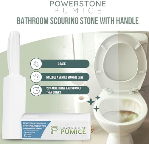 Powerstone Pumice Stone Toilet Cleaner with Handle 3-pack 1
