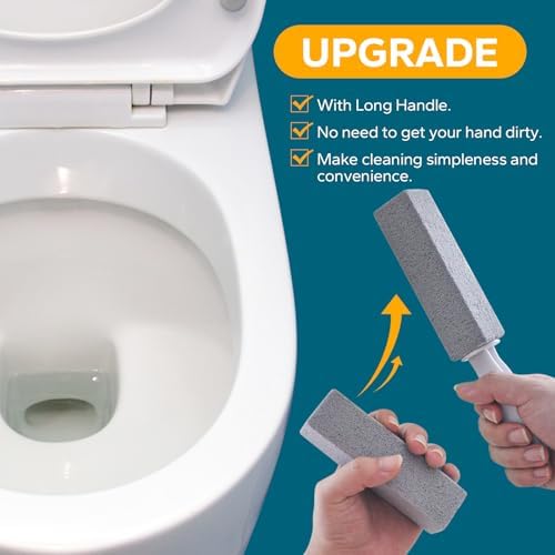 Emycool Pumice Stone Toilet Cleaner 12-Pack with Handle