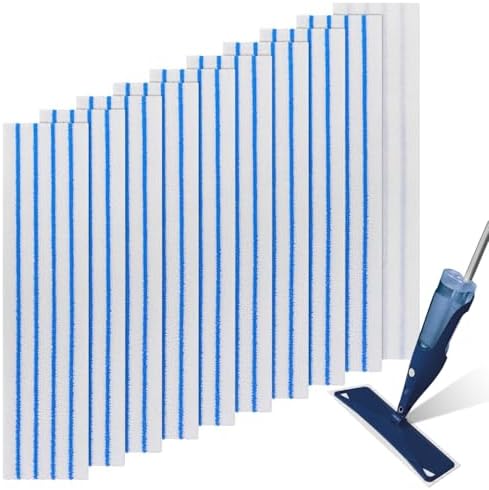 10 Pack Microfiber Mop Pads for 16-18 Hook Loop Mops