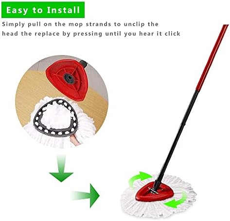 10-Pack Microfiber Spin Mop Replacement Heads