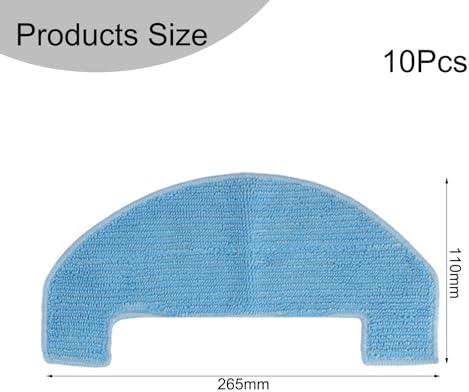 CRIDENG 4Pc Microfiber Mop Cloth Kit for Mova E10 Robot Vacuum