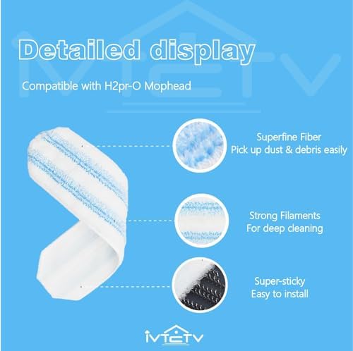 5-Pack O-Cedar H2Pro Replacement Mop Pads - Washable Reusable Microfiber