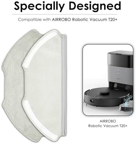 4 Pack T20 Replacement Mop Pads for Airrobo Robot Vacuum