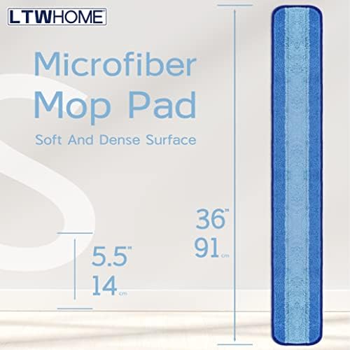 LTWHOME 36 Inch Microfiber Mop Pads Pack of 6