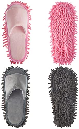 Jecery 2 Pairs Microfiber Mopping Slippers