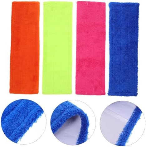 4pcs Coral Fleece Mop Pads - Reusable Machine Washable