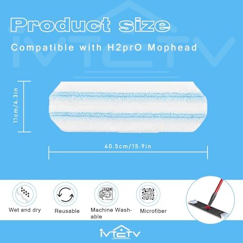 5-Pack O-Cedar H2Pro Replacement Mop Pads - Washable Reusable Microfiber