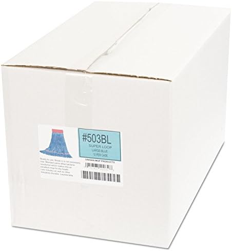 Boardwalk BWK503BLCT 5 in Super Loop Wet Mop Head - Large Blue 12Carton