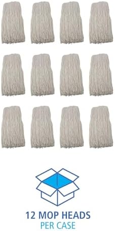 Boardwalk Premium Cut-End Wet Mop Heads 24oz White 12Carton