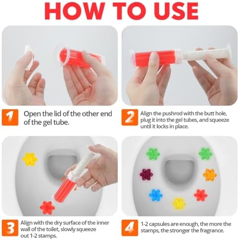 84 Flowers Toilet Gel Stamps with Scent