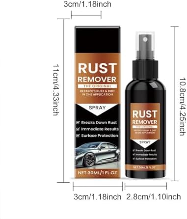 Fast-Acting Rust Remover Spray 3PCS for Tools and Surfaces