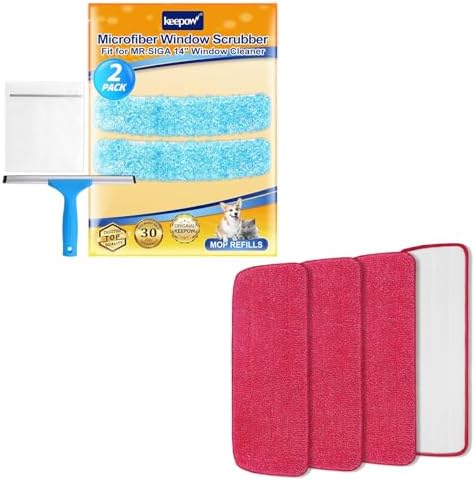 KEEPOW 14 Inch Microfiber Replacement Mop Pad