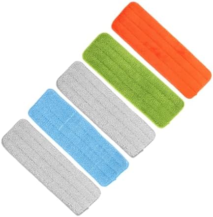 5Pcs Reusable Fiber Mop Pads for Durable Cleaning