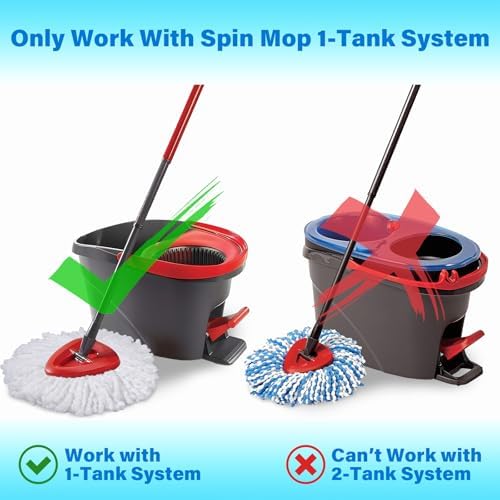 CDYJLDY 6-Pack Spin Mop Replacement Heads