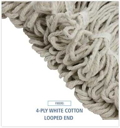 Boardwalk BWK424CEA 24 oz Cotton Pro Loop Wet Mop Head - White