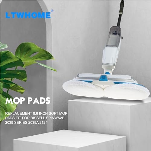 LTWHOME Replacement 86 Inch Mop Pads for Bissell SpinWave 2039 Series