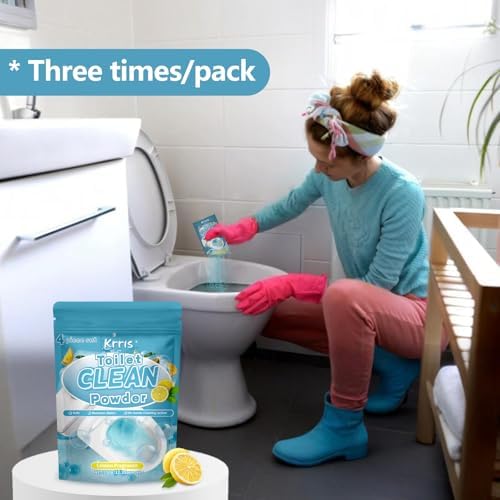 Krris Powerful Foaming Toilet Cleaner 4 Packs 3 oz Lemon Flavor