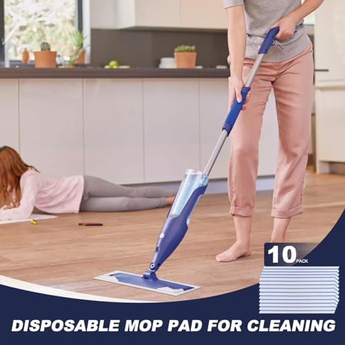 10 Pack Microfiber Mop Pads for 16-18 Hook Loop Mops