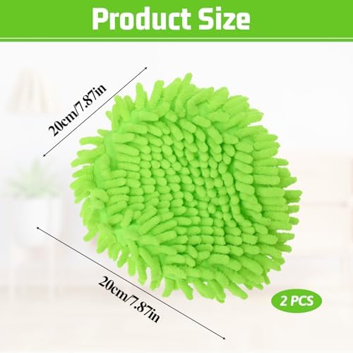 2 Pack Spin Mop Replacement Heads Green Machine Washable