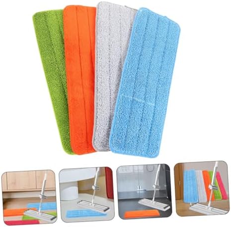 4Pcs Flat Mop Pads for Wet Dry Floor Cleaning