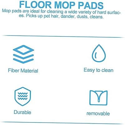 SHERCHPRY Microfiber Mop Pads 2-Pack Replacement Heads